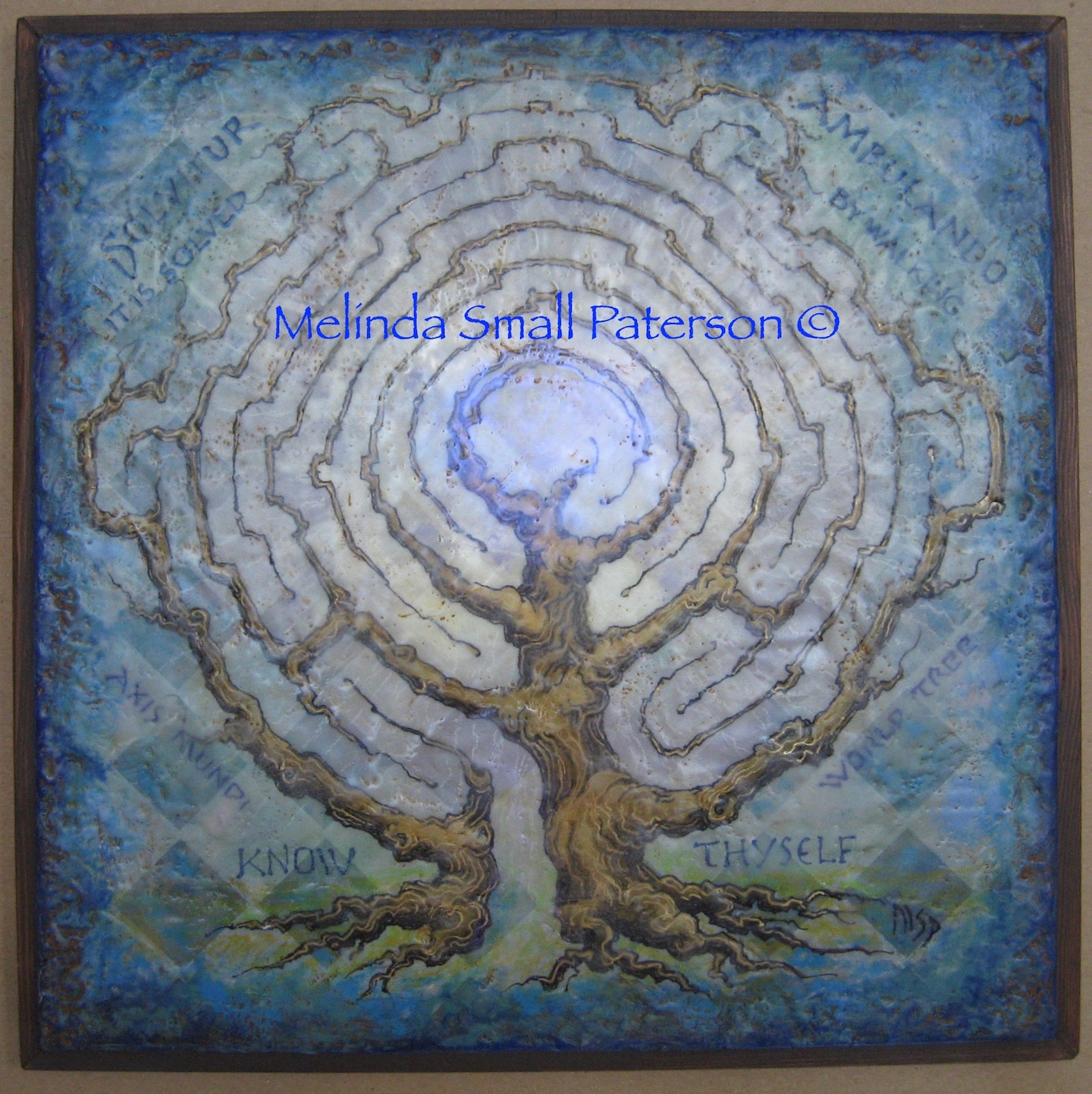 Blue Tree Labyrinth Painting by Melinda Small Paterson, Smallwork.com